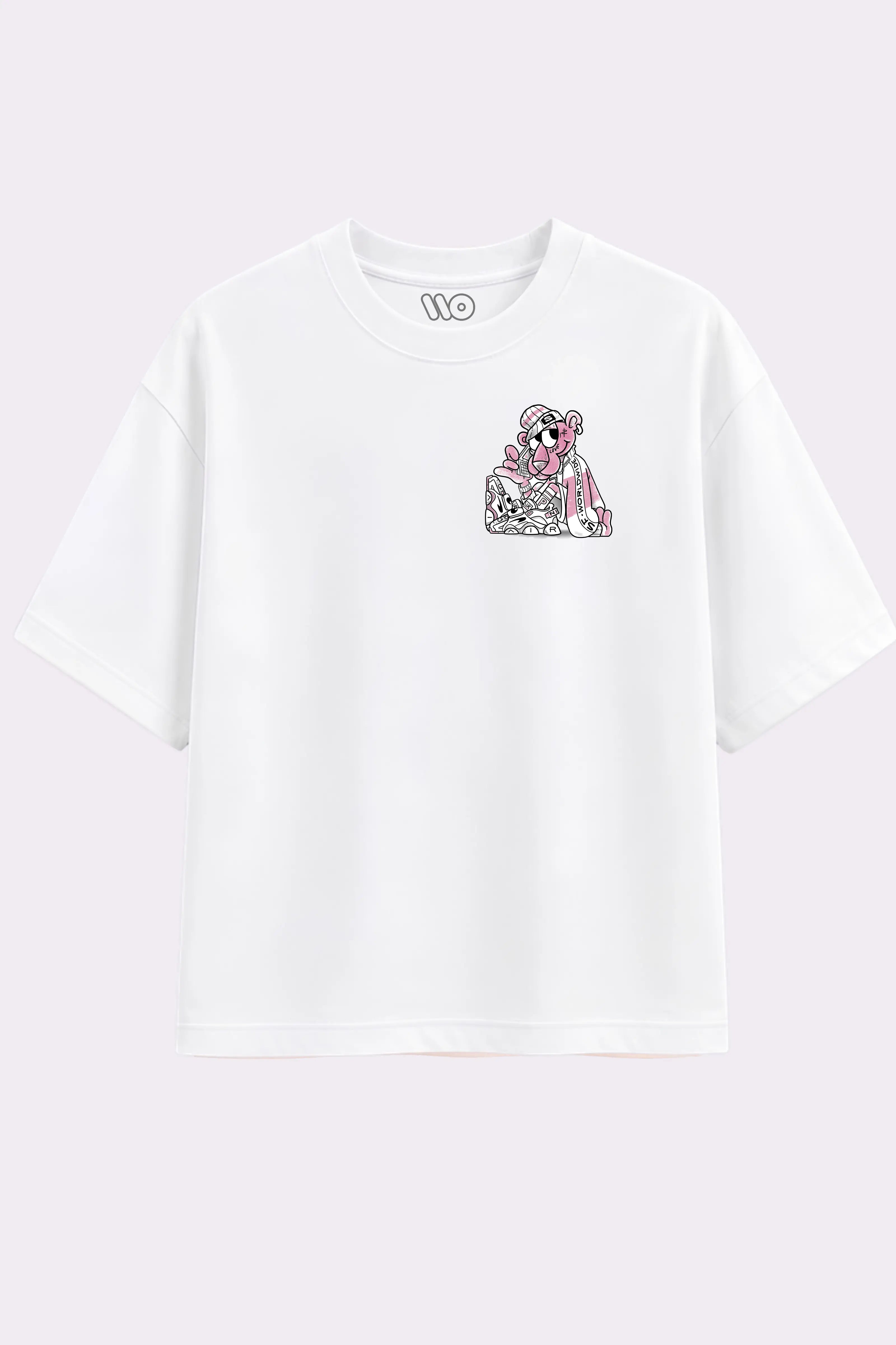 Pink Panther White Oversized T-shirt