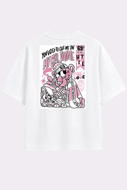 Pink Panther White Oversized T-shirt