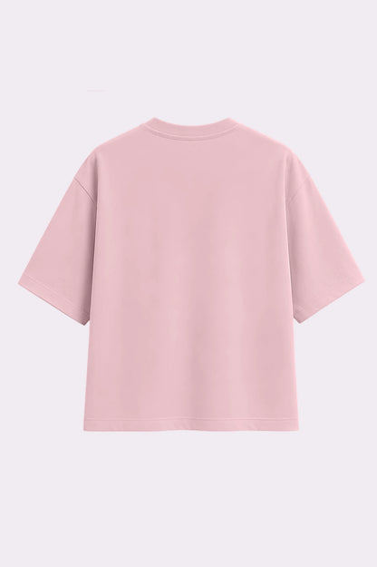 Pink Plain Crew Neck T-Shirt