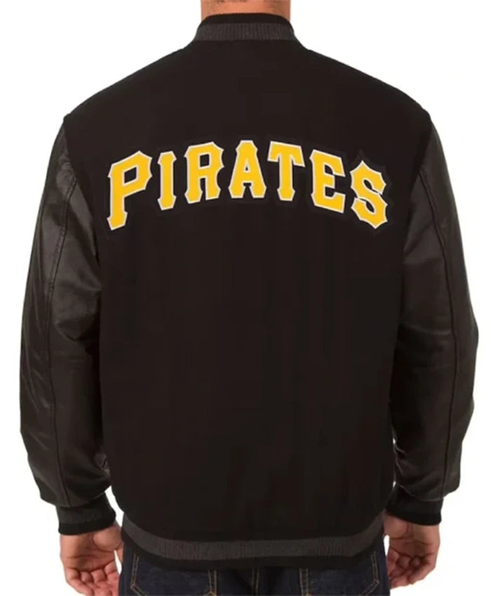 Pittsburgh Pirates Black Letterman Varsity Jacket