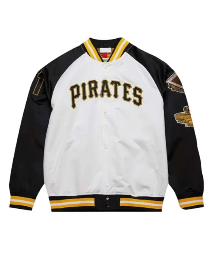 Pittsburgh Pirates Black and White Lightweight Varsity Jacket