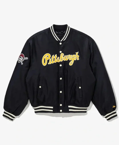 Pittsburgh Pirates Cooperstown Black Varsity Jacket