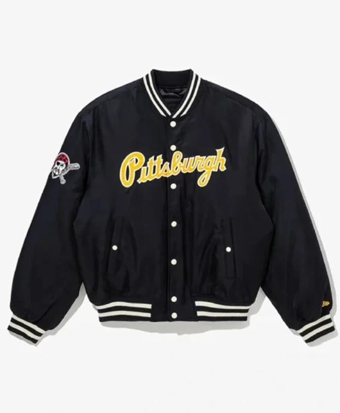 Pittsburgh Pirates Cooperstown Black Varsity Jacket