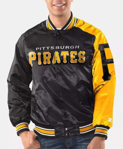 Pittsburgh Pirates Dugout Black And Yellow Varsity Jacket