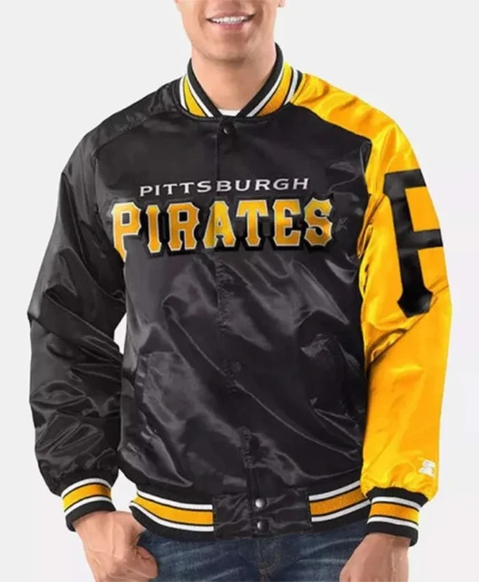 Pittsburgh Pirates Dugout Black And Yellow Varsity Jacket