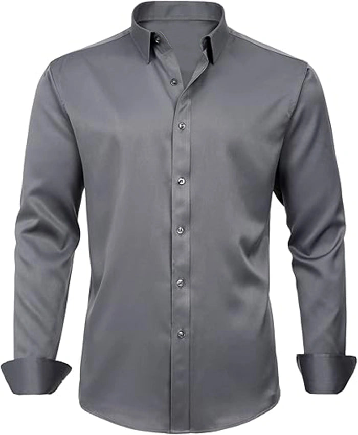 Plain Dark Grey Formal Shirt