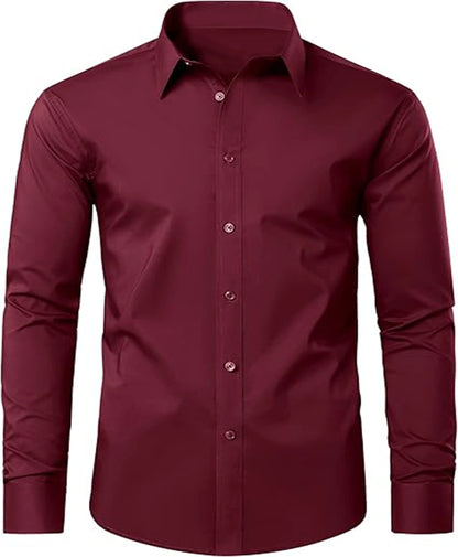 Plain Maroon Formal Shirt