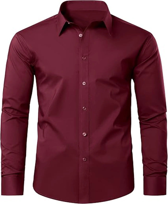 Plain Maroon Formal Shirt