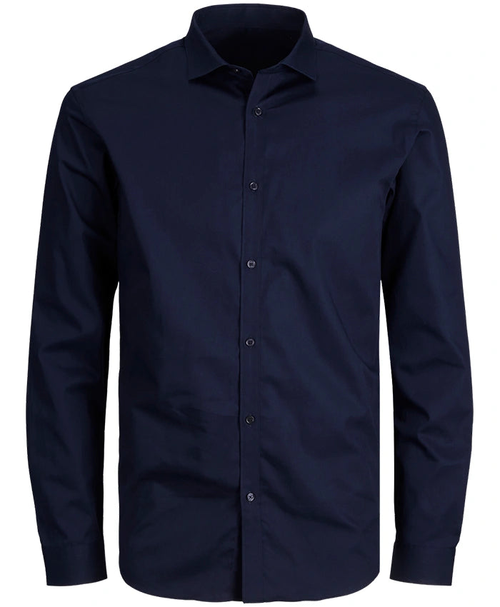 Plain Navy Blue Dress Shirt