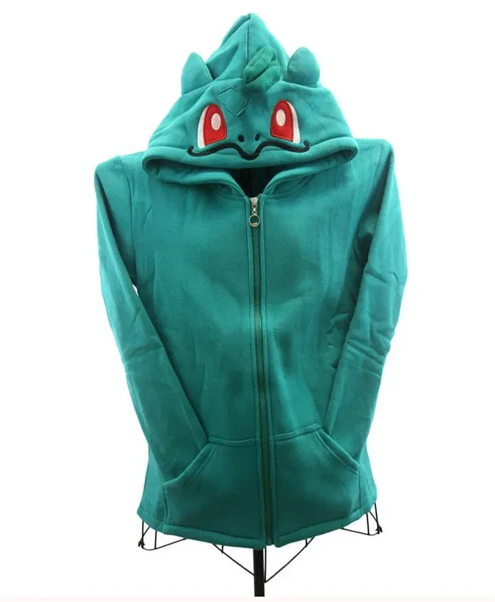 Pokemon Bulbasaur Teal Blue Fleece Hoodie