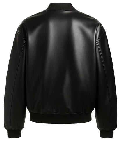 Pu Bomber Leather Jacket