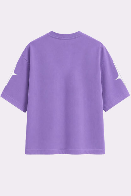 Celestial Drop Shoulder Purple T-Shirt