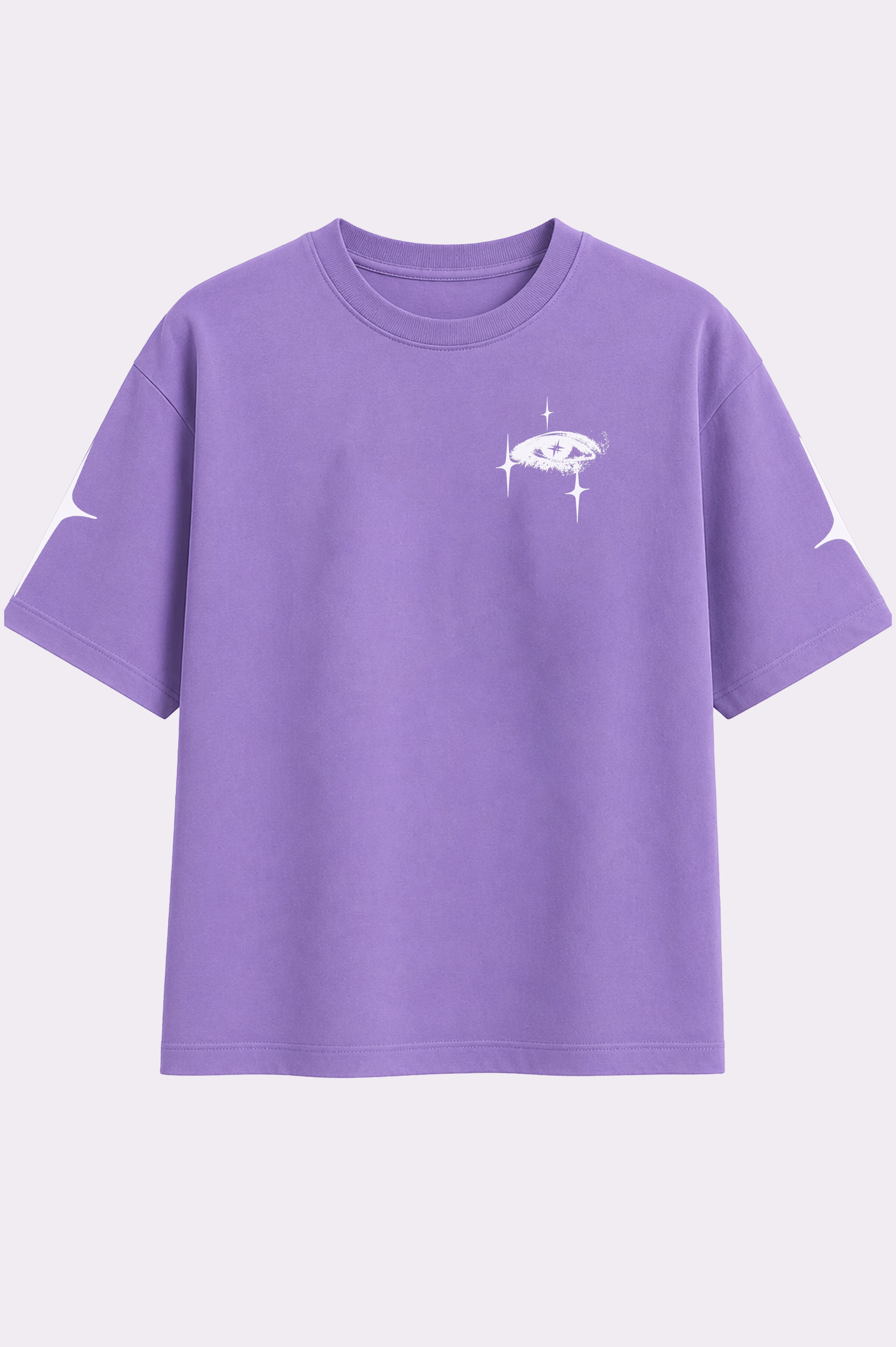 Celestial Drop Shoulder Purple T-Shirt