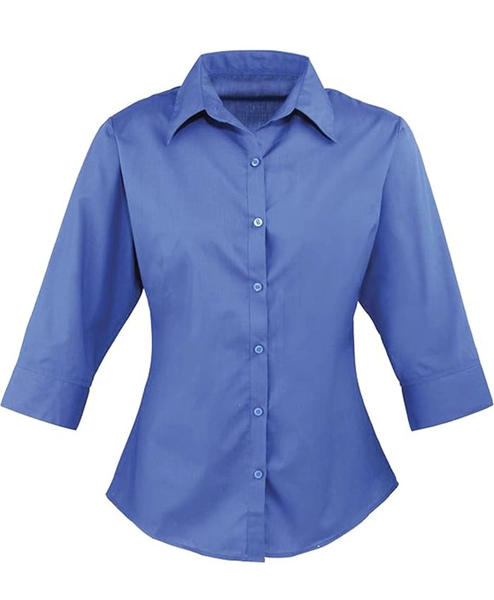 Quarter Sleeves Blue Shirt