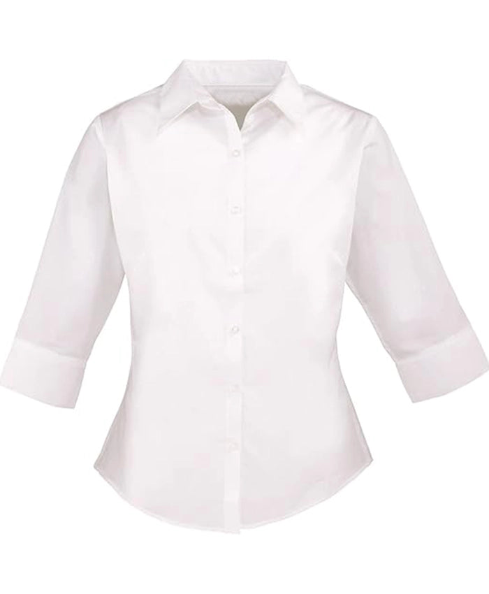 Quarter Sleeves White Shirt