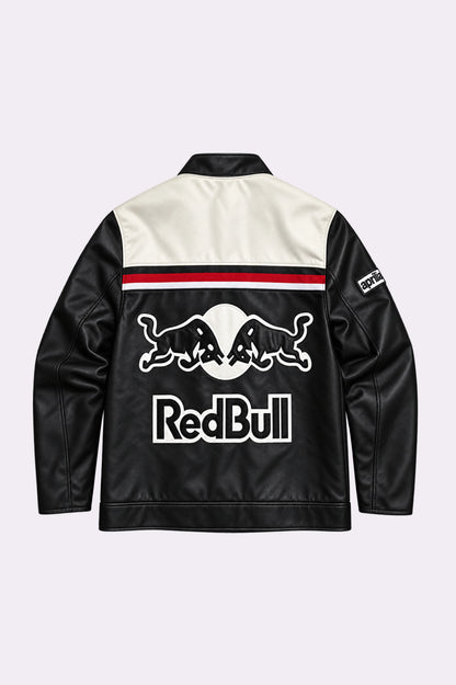 Red Bull Vintage Leather Racing Jacket