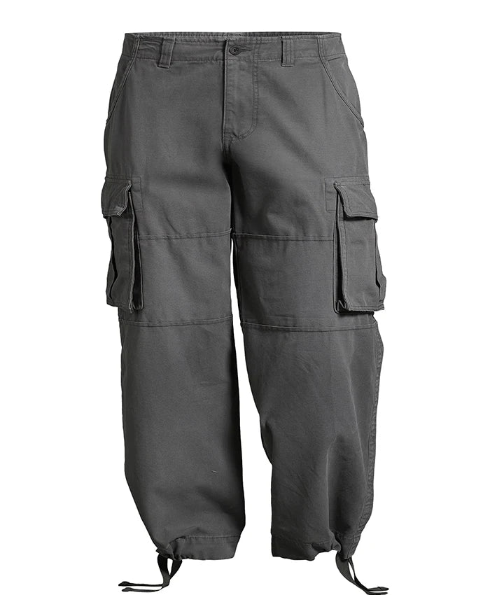 Relaxed Fit Charcoal Cargo Pant