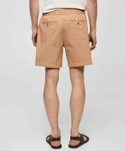 Relaxed Fit Plain Cotton Shorts