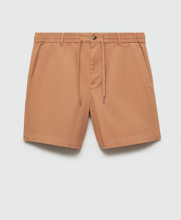 Relaxed Fit Plain Cotton Shorts