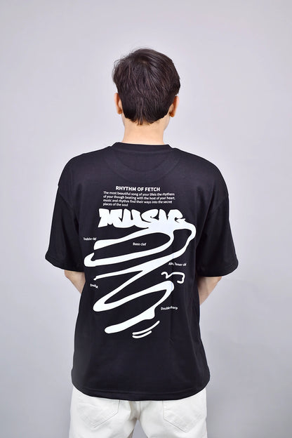 Rhythm of Fetch Music Oversized T-Shirt