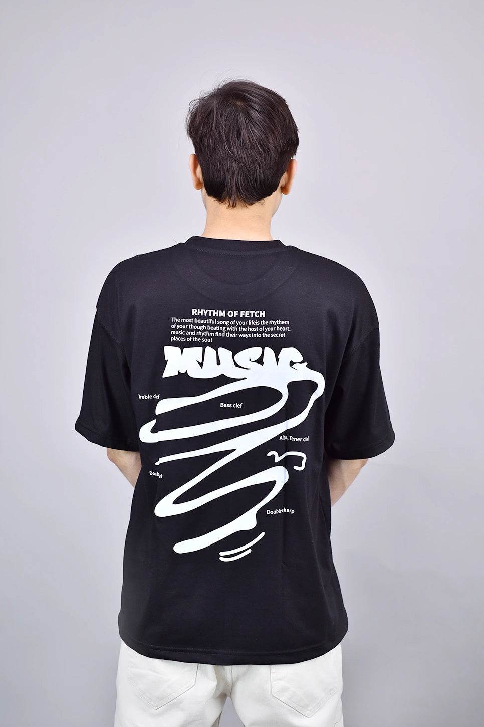 Rhythm of Fetch Music Oversized T-Shirt