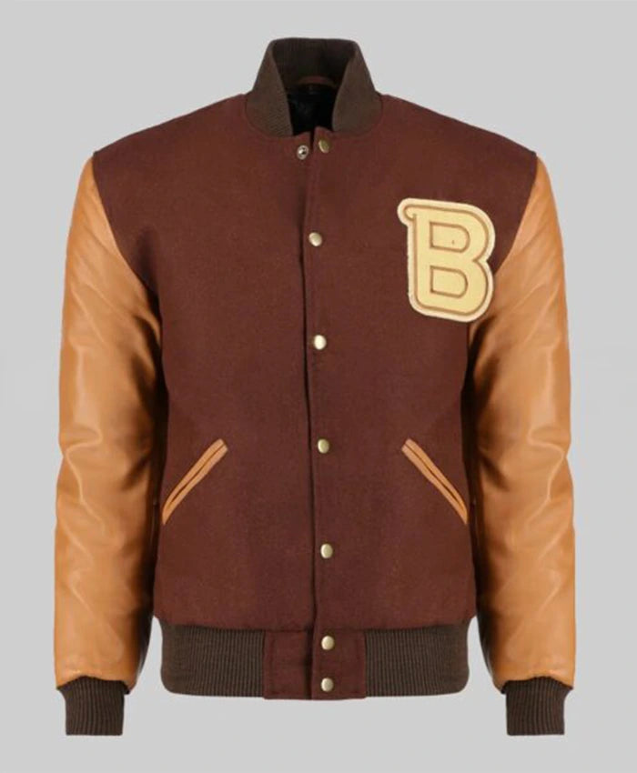 Richard Hotline Miami Brown Varsity Jacket