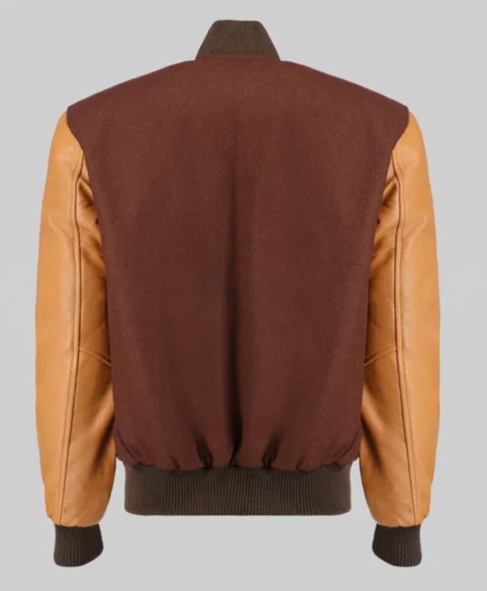 Richard Hotline Miami Brown Varsity Jacket