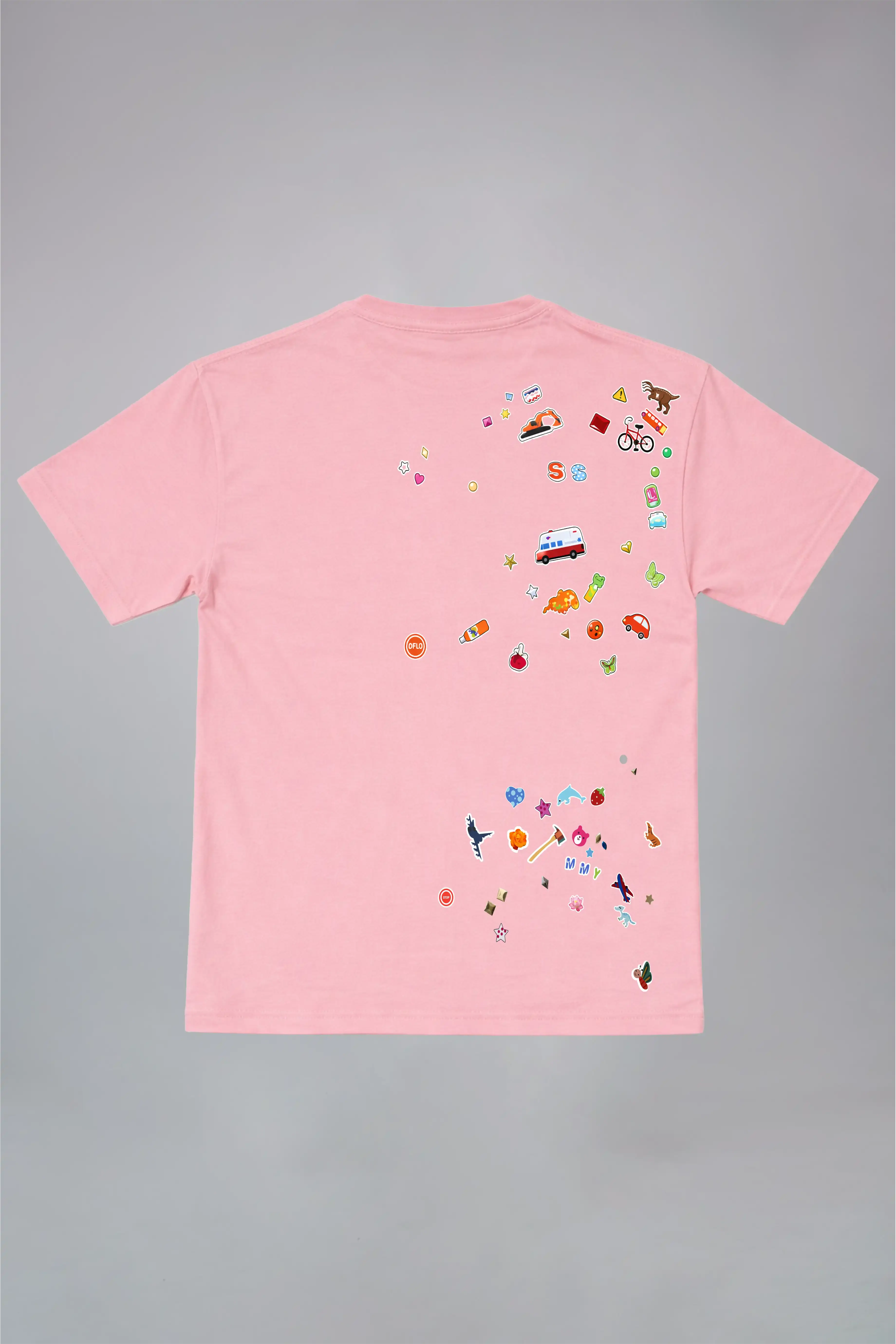 Sticker Bomb White Oversized T-Shirt