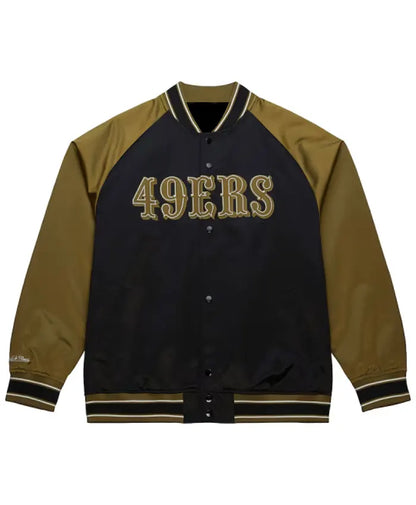 San Francisco 49ers Double Clutch Raglan Varsity Jacket