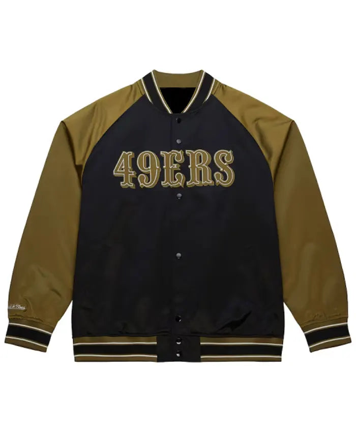 San Francisco 49ers Double Clutch Raglan Varsity Jacket