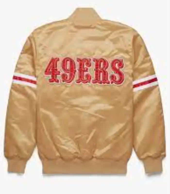 San Francisco 49ers Gold Letterman Varsity Jacket