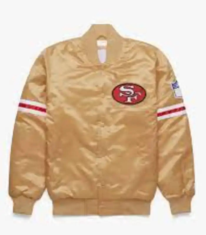 San Francisco 49ers Gold Letterman Varsity Jacket