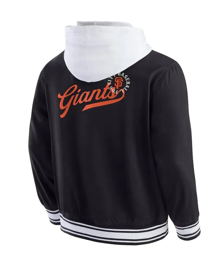 San Francisco Giants Black Hooded Varsity Jacket