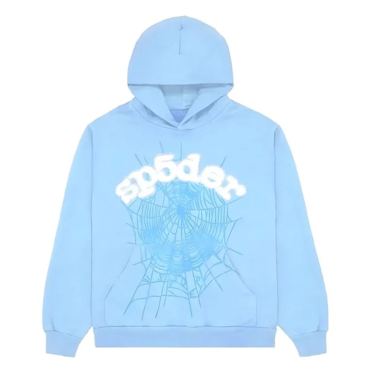 Light Blue Sp5der Web Hoodie