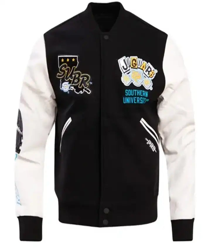 Southern University Homecoming Black Wool Varsity Jacket