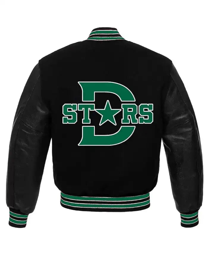 Stars 90’s Black Letterman Varsity Jacket