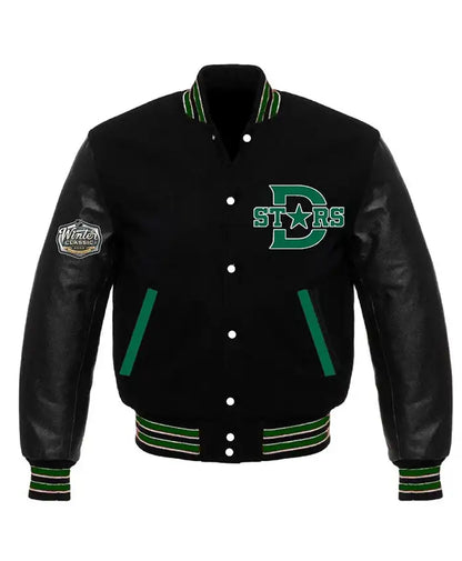 Stars 90’s Black Letterman Varsity Jacket