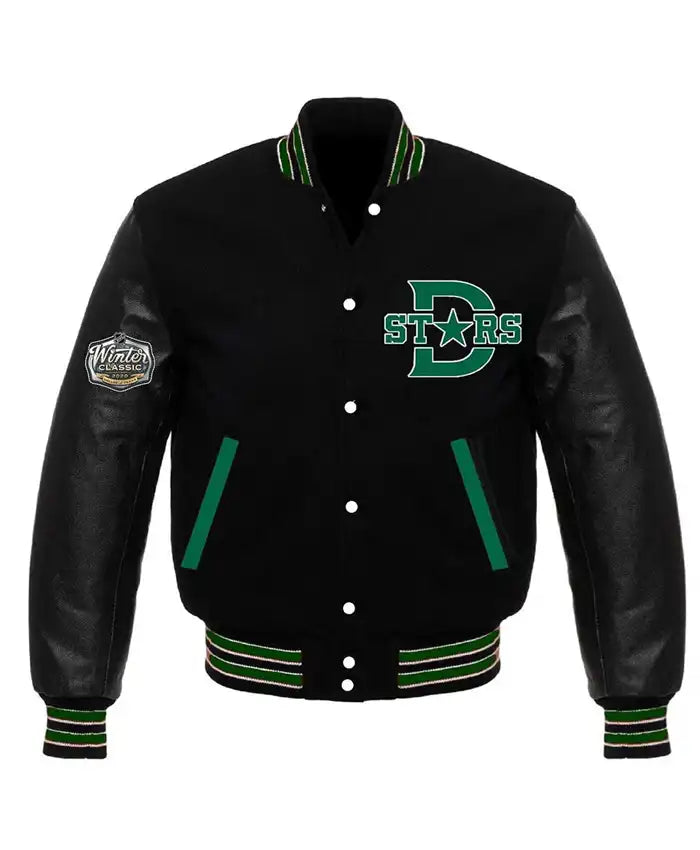 Stars 90’s Black Letterman Varsity Jacket