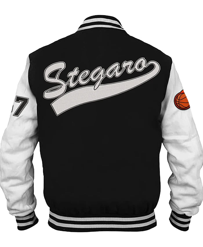 Stegaro Black And White Varsity Jacket