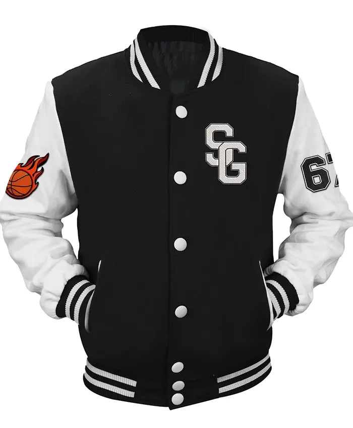 Stegaro Black And White Varsity Jacket