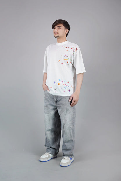 Sticker Bomb Oversized T-Shirt