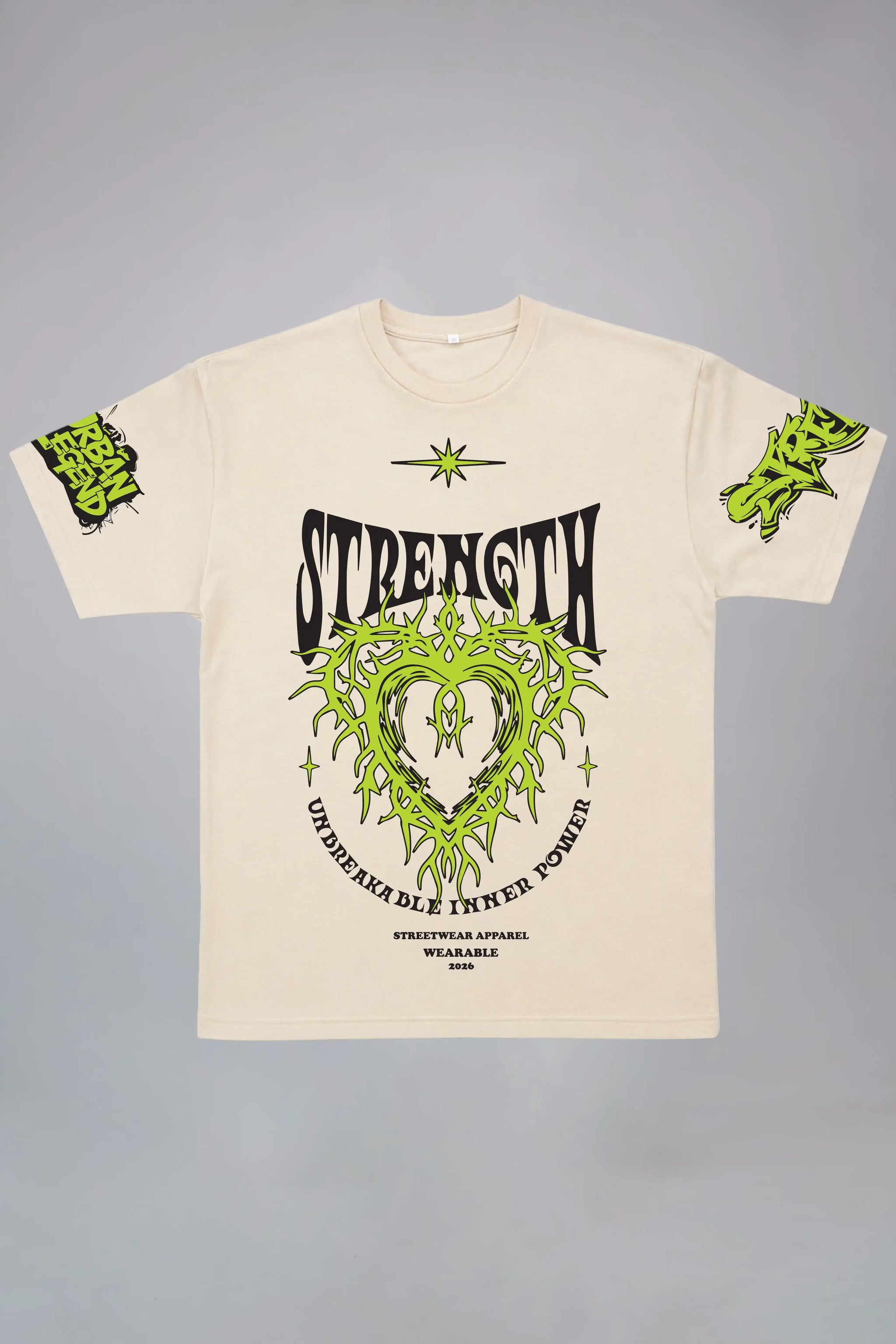 Strength Oversized White Tee