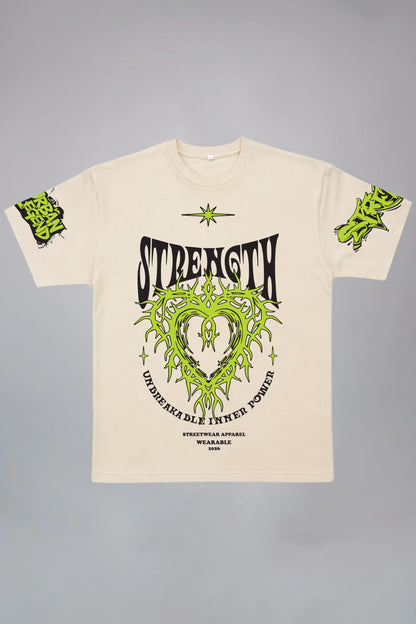 Strength Oversized White Tee