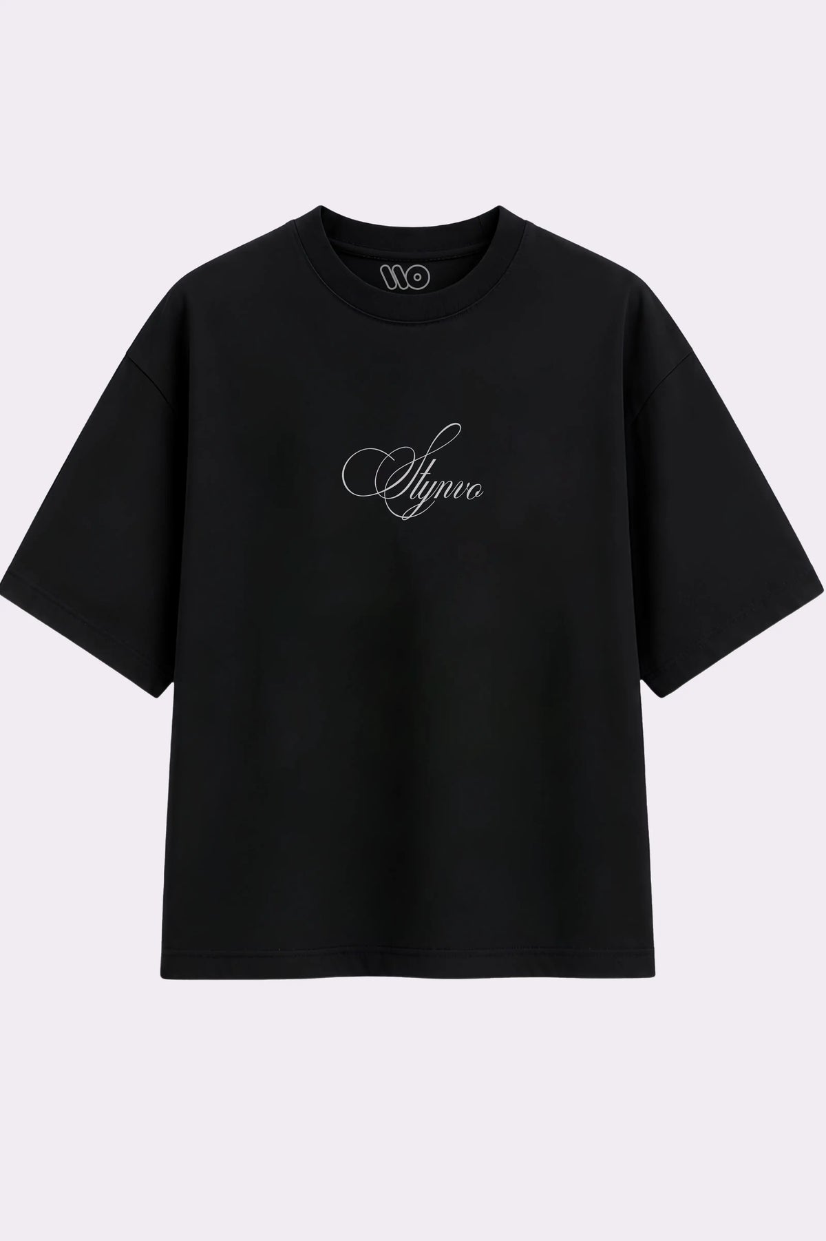 STYNVO Black Graphic Oversized T-Shirt