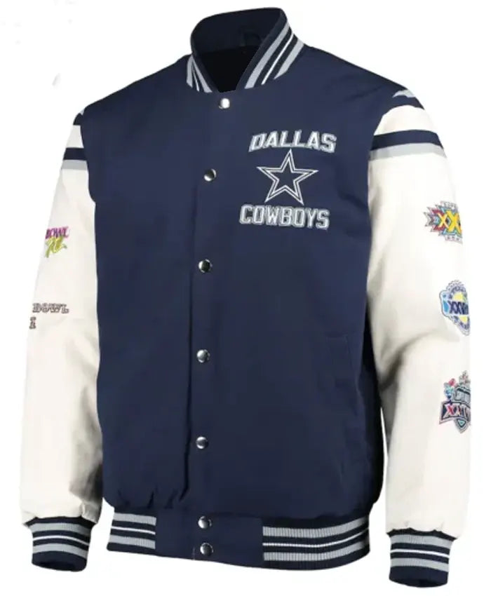 Super Bowl 5x Champions Dallas Cowboys Varsity Jacket