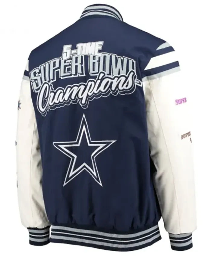 Super Bowl 5x Champions Dallas Cowboys Varsity Jacket