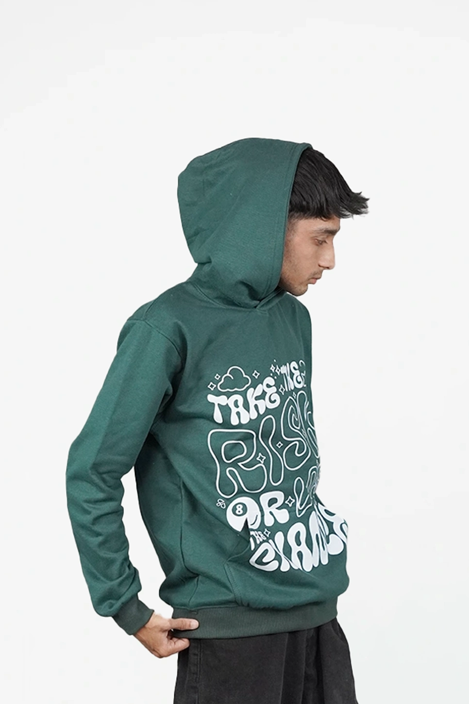 Take the Risk Or Loss The Chance Green Hoodie