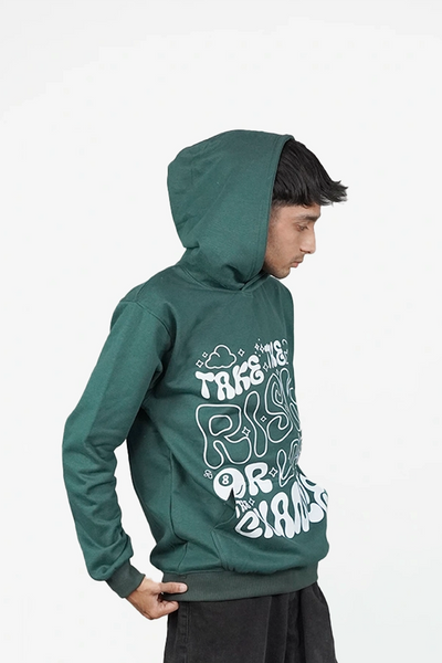 Take the Risk Or Loss The Chance Green Hoodie