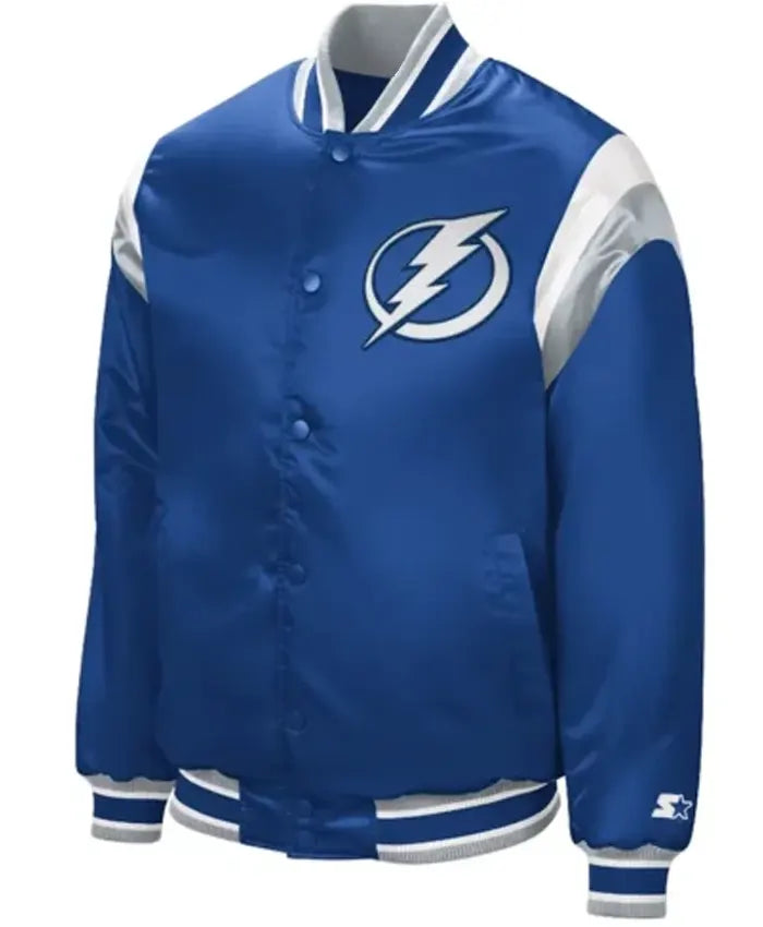 Tampa Bay Lightning Shutout Royal Varsity Jacket