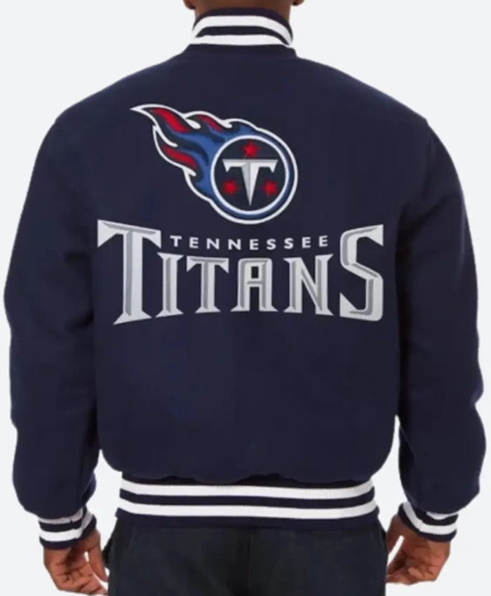 Tennessee Titans JH Design Big And Tall Varsity Jacket